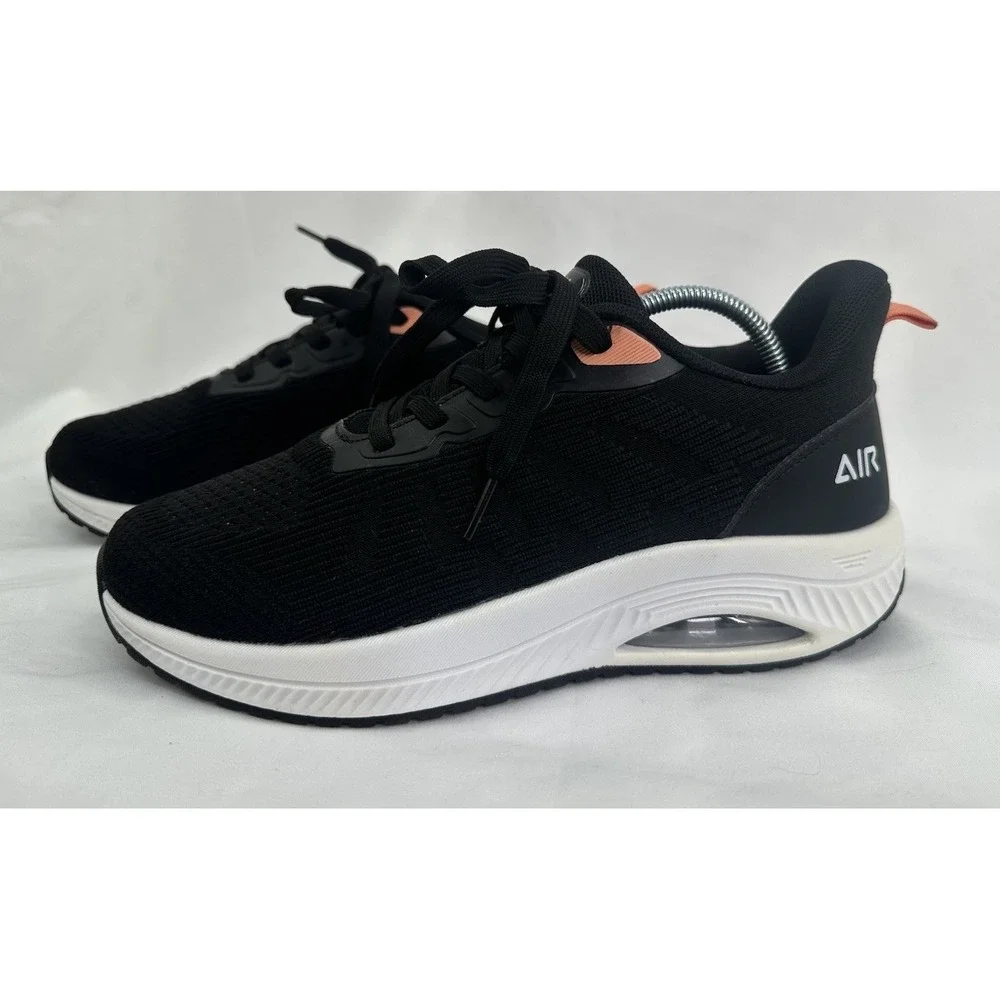 AOV Women's Walking Shoes with Arch‎ Support for Plantar Fasciitis Size 8 Black